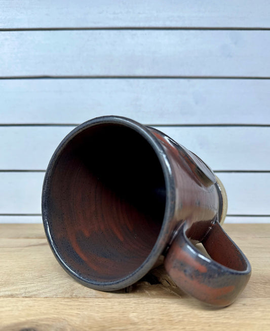 Ceramic Mug with Crow Logo - Iron Red image 1