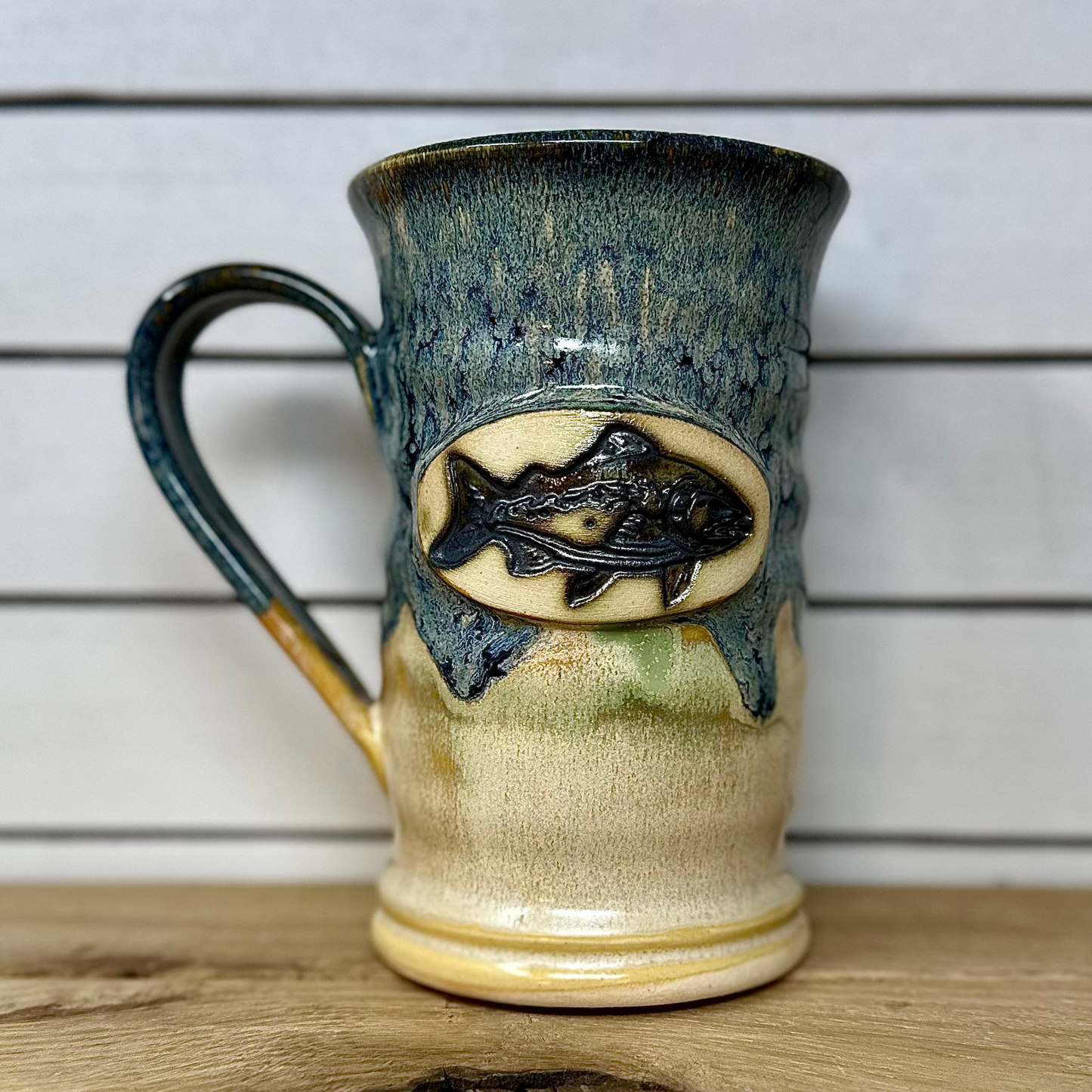 Trout Logo Mug in Blue Surf image 0