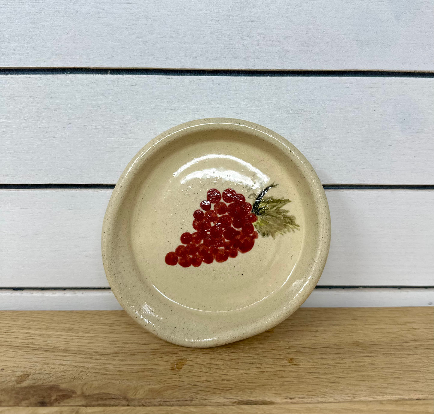 Spoon Rest Hand Painted Grapes image 0