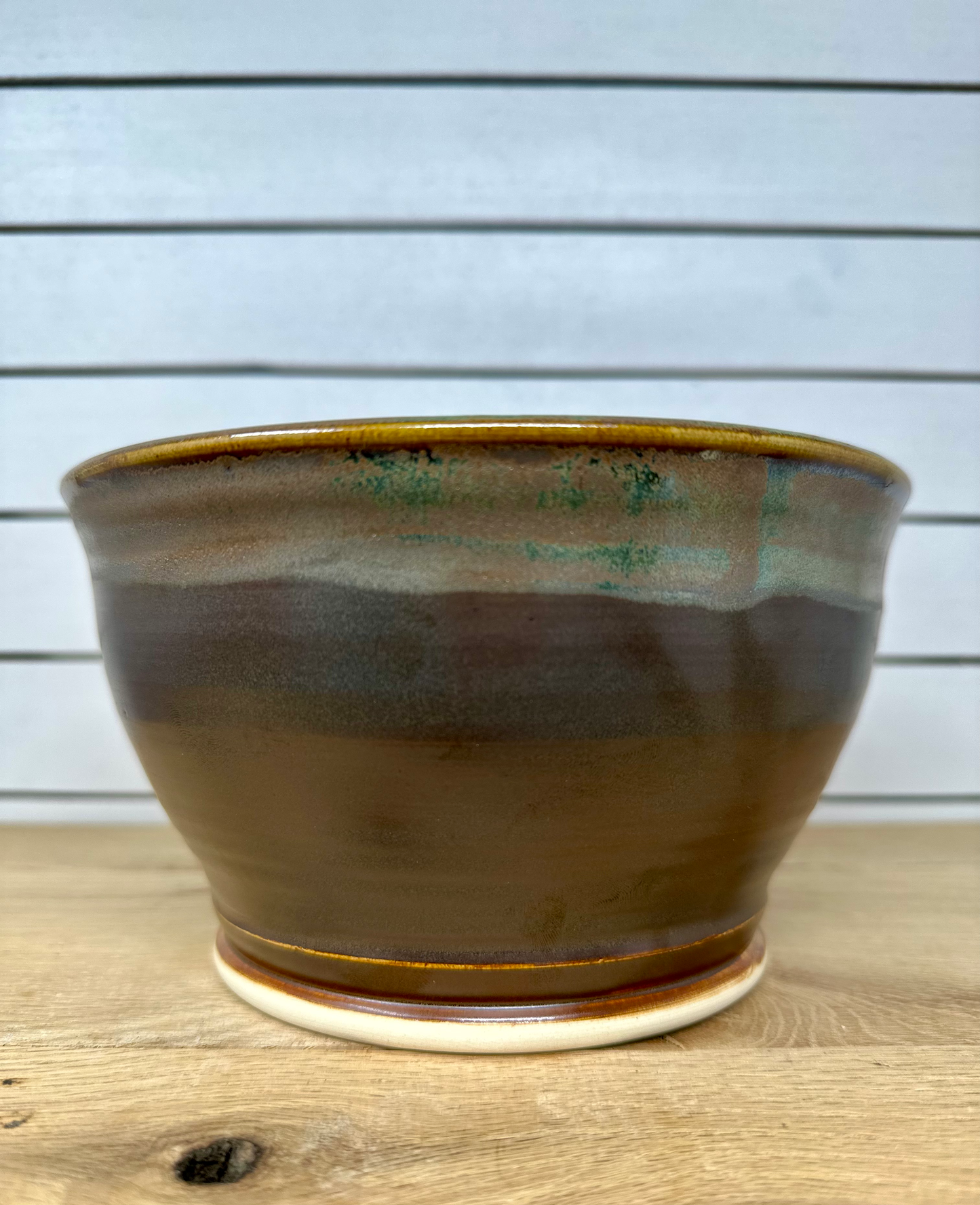Medium Ceramic Bowl in Matcha Walnut image 0
