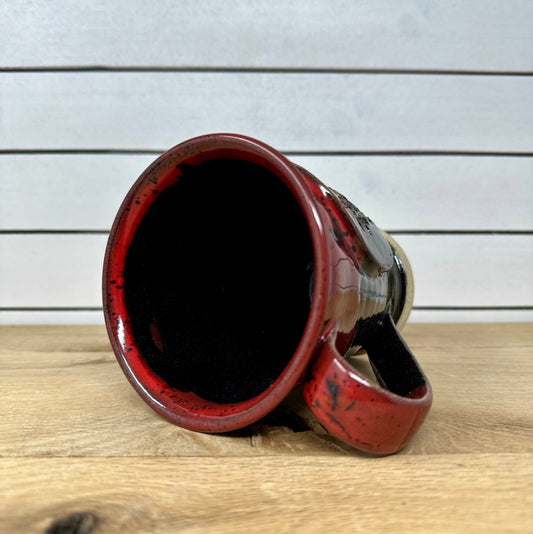 Ceramic Mug with Highland Cow Logo - Red Smoke image 1