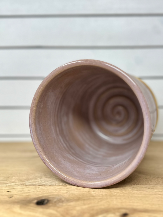 Medium Ceramic Utensil Crock - Rustic Lavender image 1