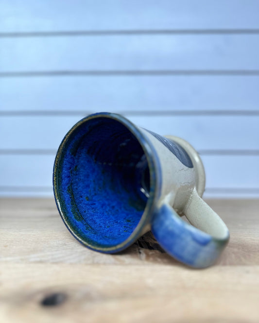 Ceramic Mug with Hand Painted Forest and Sky image 1