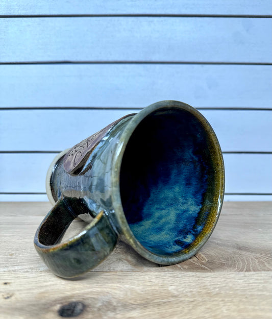 Ceramic Mug with Wood Slab/ Axes Logo - Norhtern Woods image 1