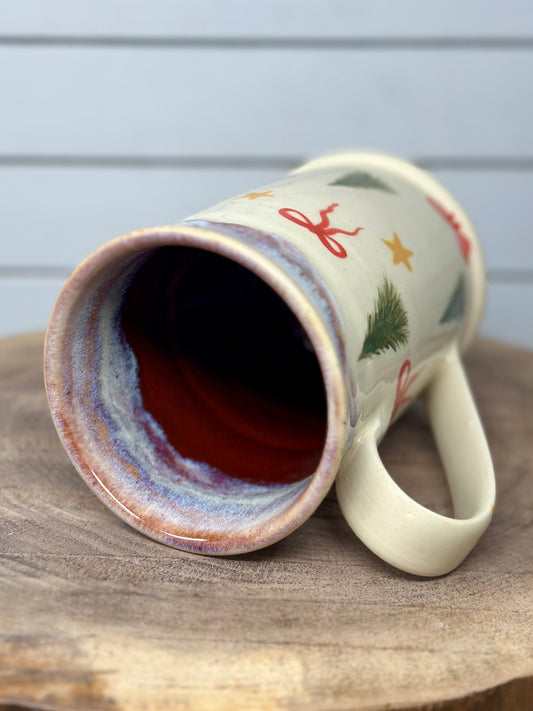 Hand Painted Holiday Doodles Mug