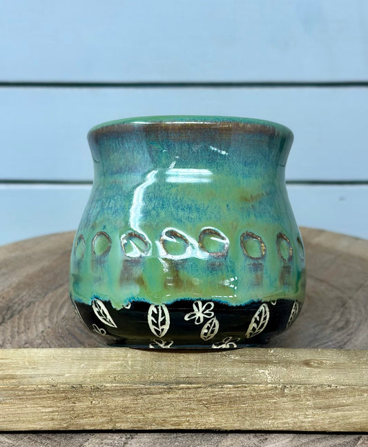 Carved Succulent Vessel