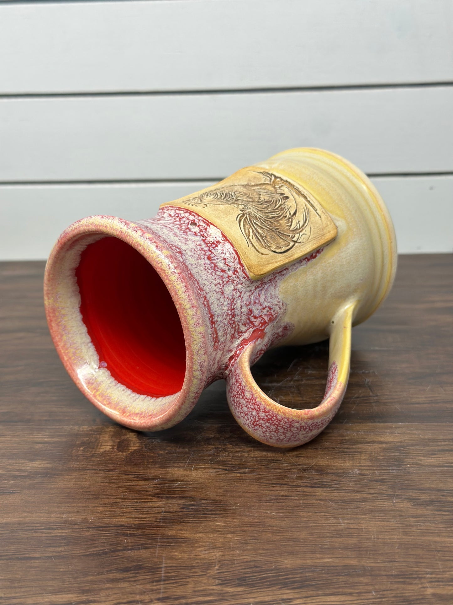 Rooster Medallion Mug - Strawberry Shortcake Glaze