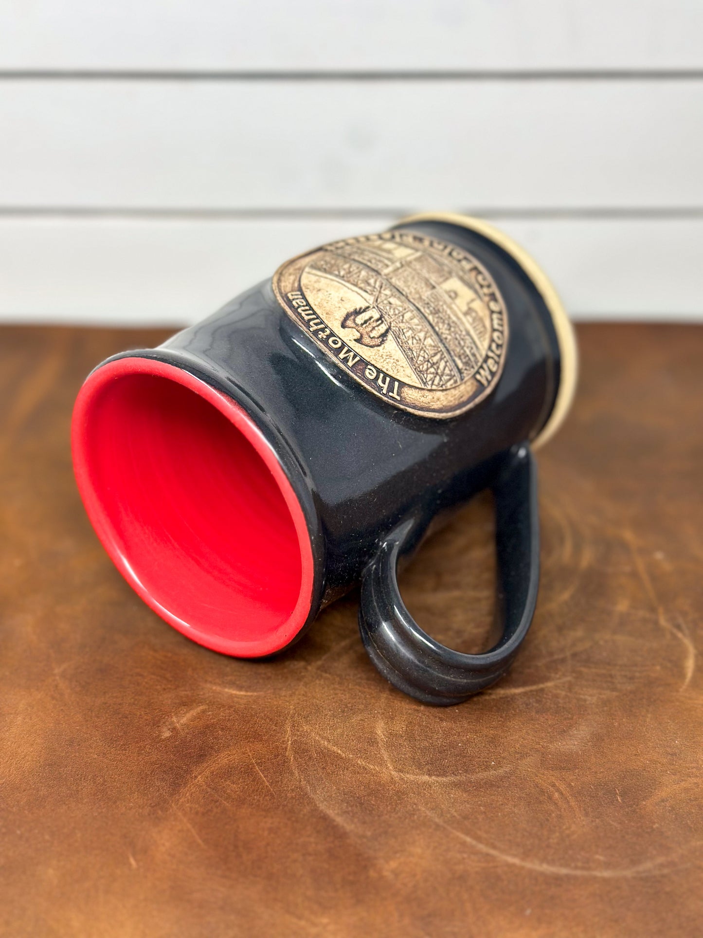 Mothman Mug – Glossy Black & Crimson