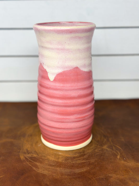 Blush Pink Drip Glaze Vase