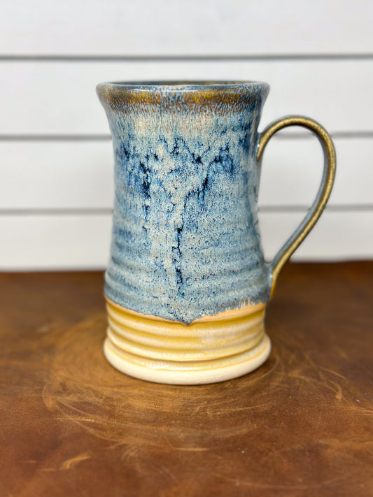 Tall Blue Surf Stoneware Mug