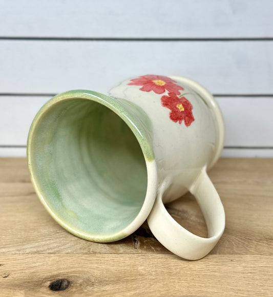 Hand Painted Ceramic Floral Mug