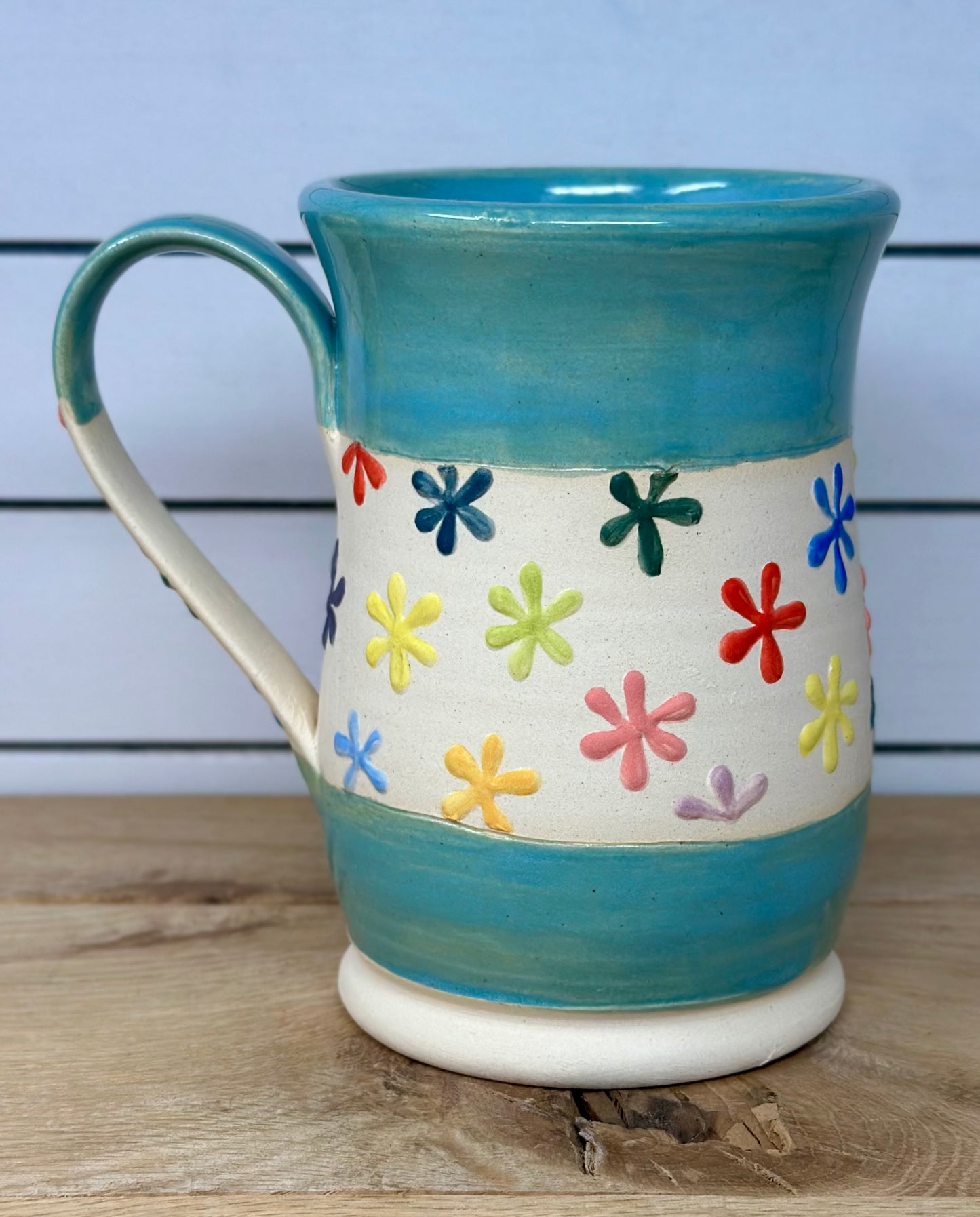Rainbow Flowers Mug