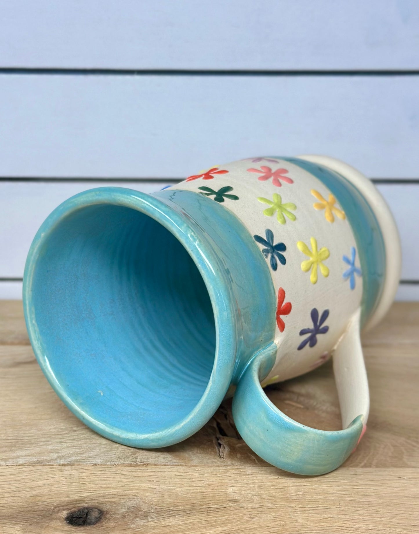 Rainbow Flowers Mug