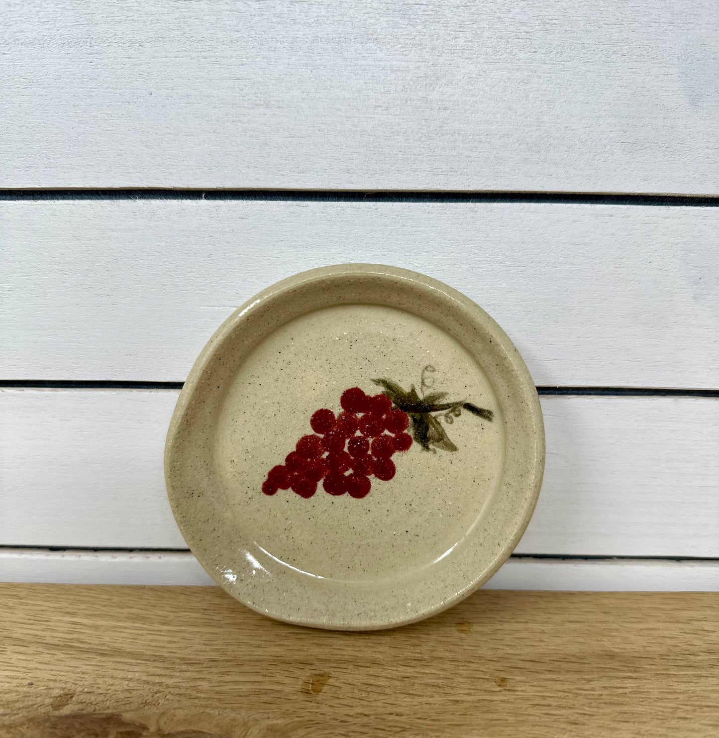Spoon Rest Hand Painted Grapes image 0