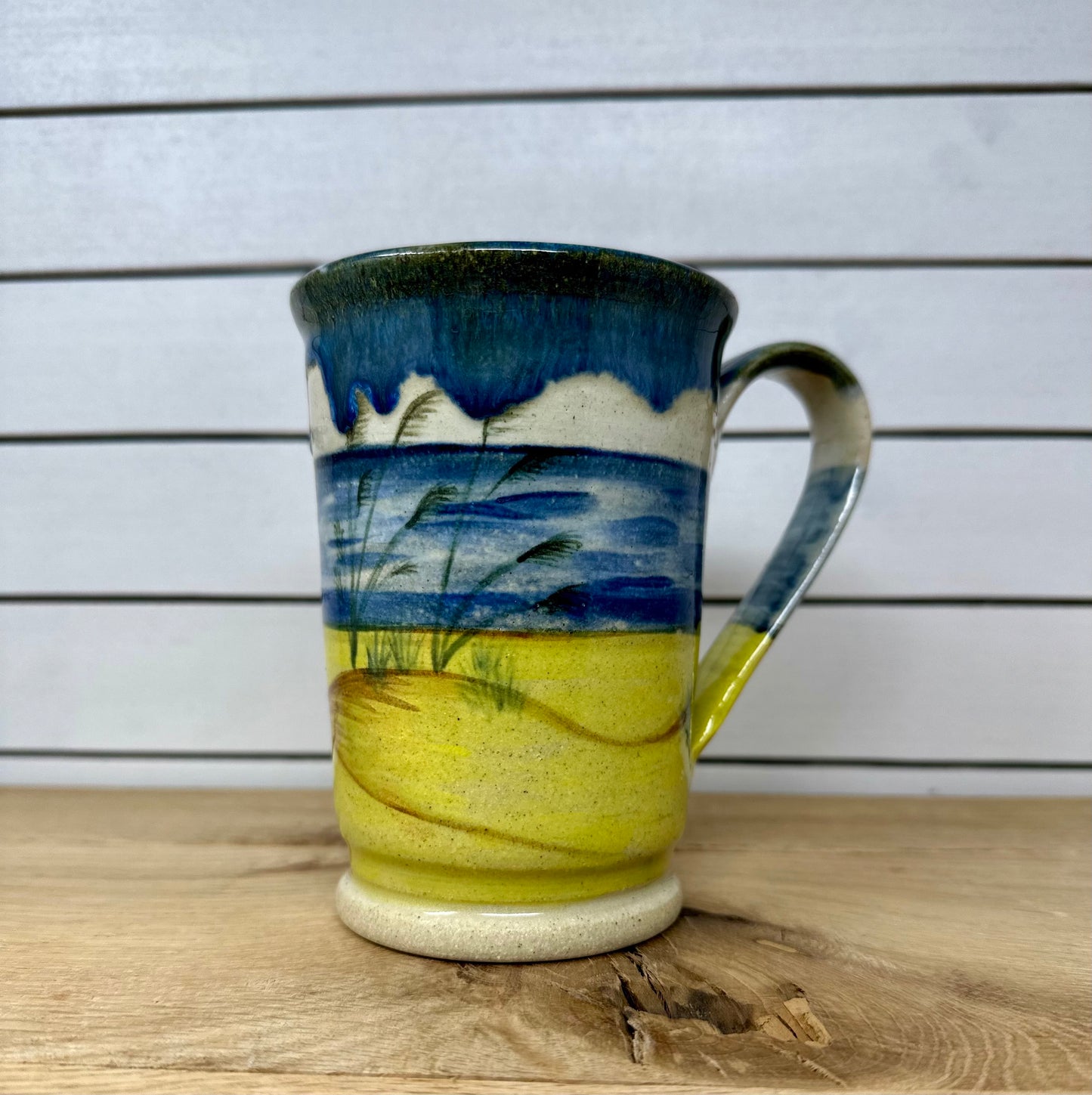 Ceramic Mug with Hand Painted Beach Scene image 2