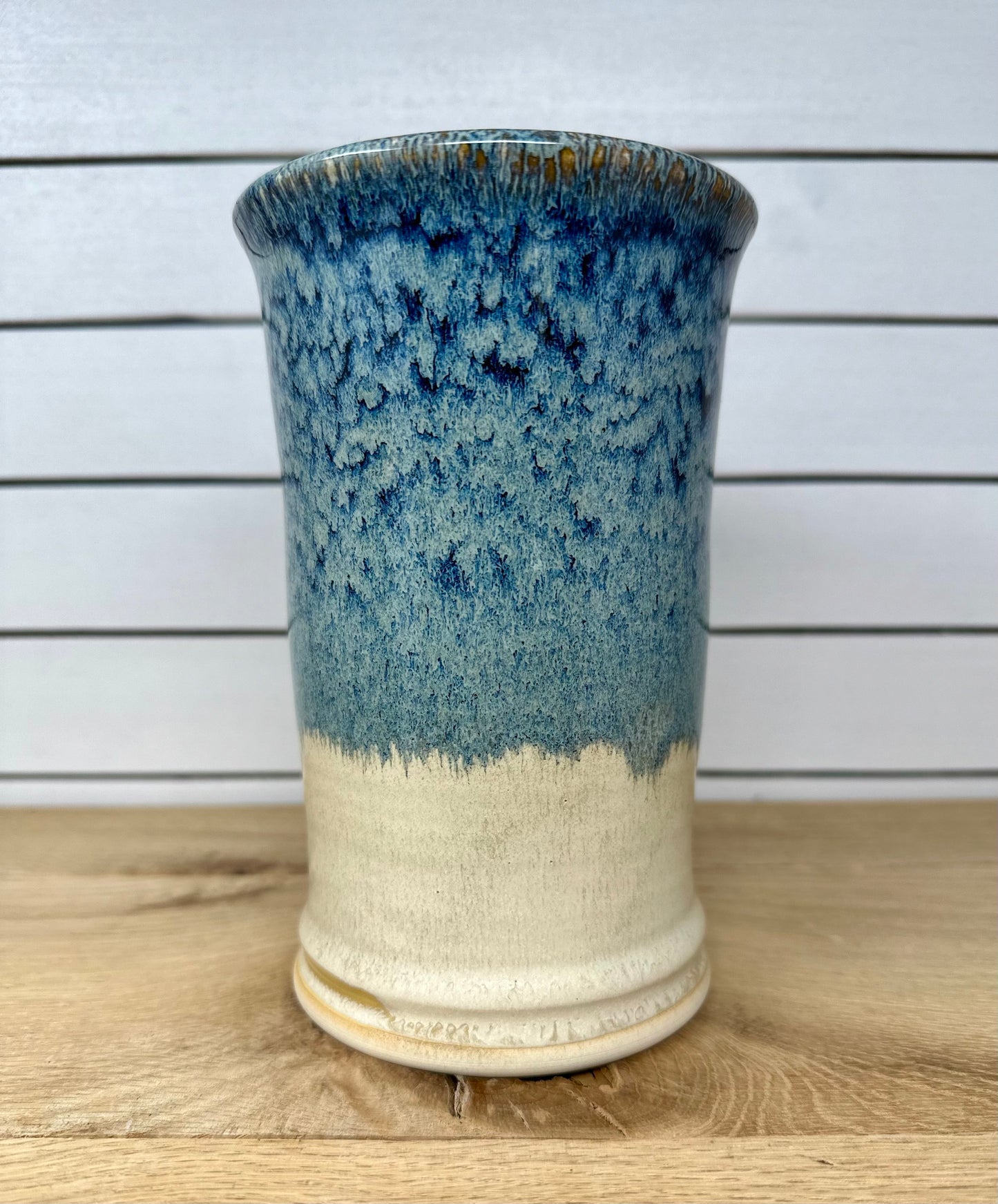 Medium Ceramic Vase - Blue Surf image 0