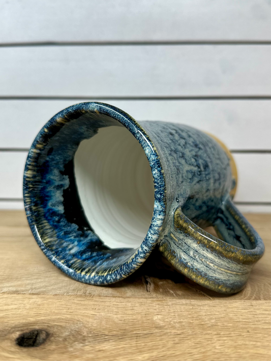 Ceramic Mug in Blue Surf with White Liner image 1