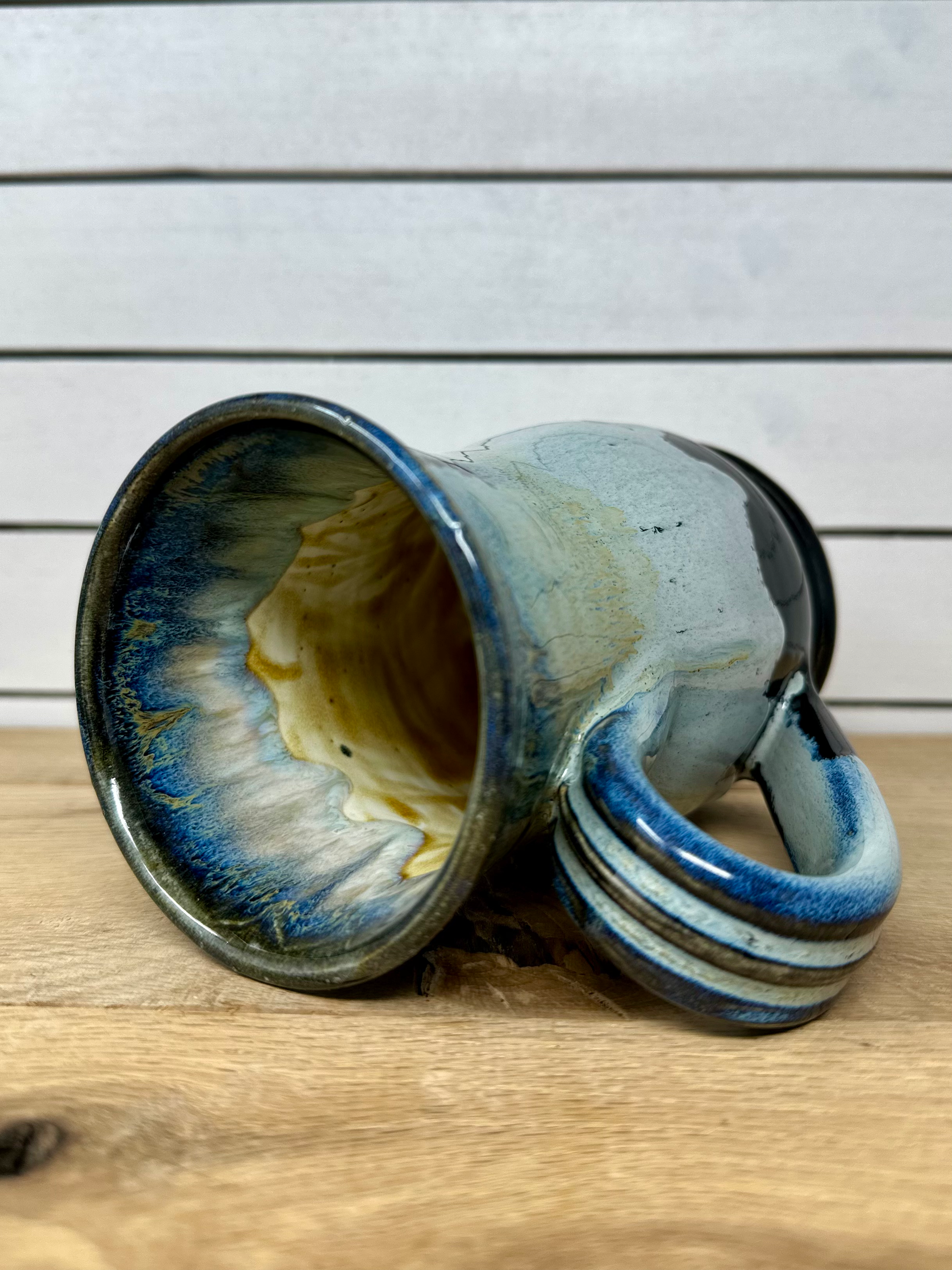 Ceramic Mug in Frosted Obsidian with Oxide Liner image 1