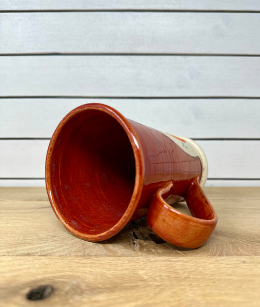 Ceramic Mug with Hand Painted Pumkin - Mediterranean image 1