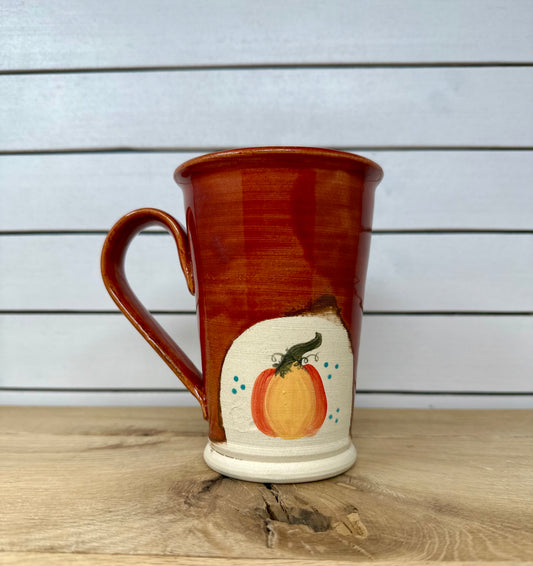 Ceramic Mug with Hand Painted Pumkin - Mediterranean image 0