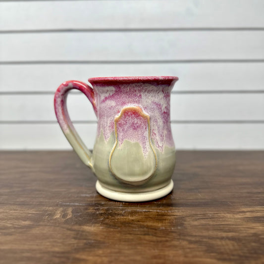 Ceramic Mug with Snowman Logo - Red Sky image 0