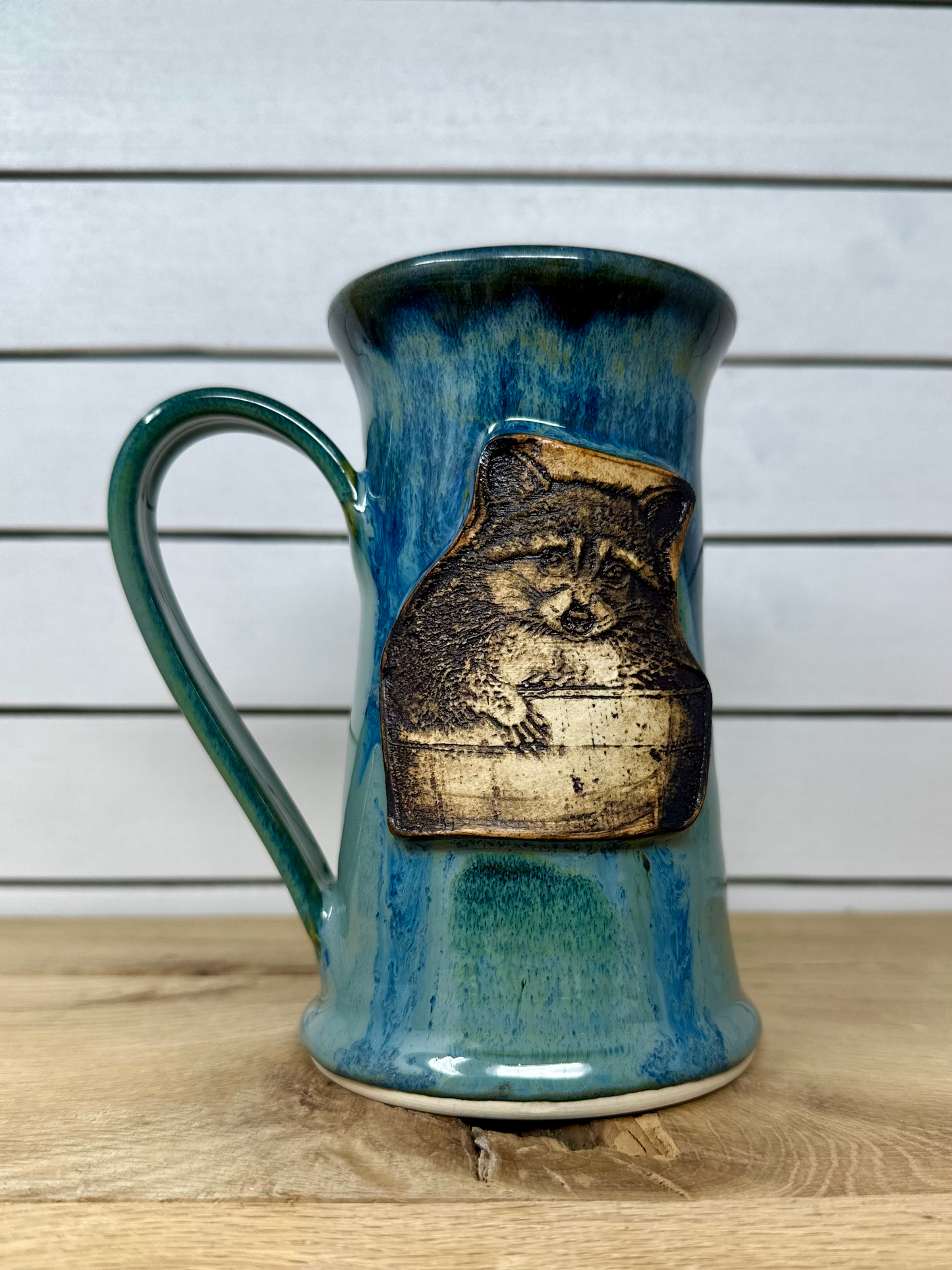 Ceramic Mug with Raccoon Logo image 0