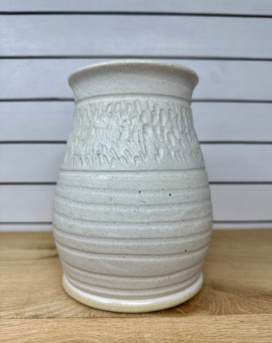 Large Ceramic Vase - Matte White image 0