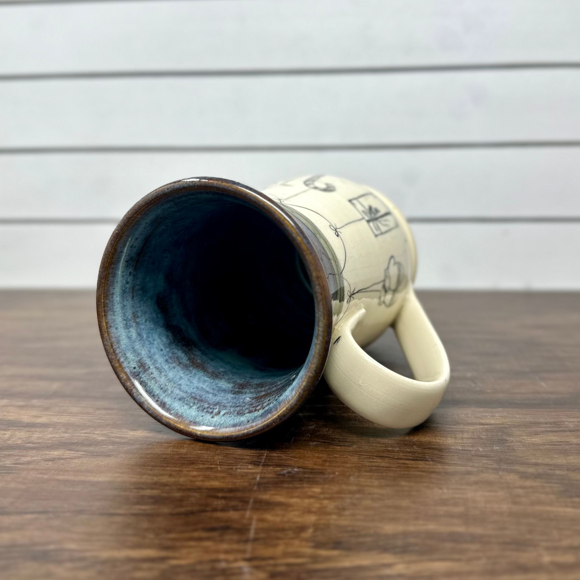 Ceramic Mug with Hand Painted Christmas Scene image 3