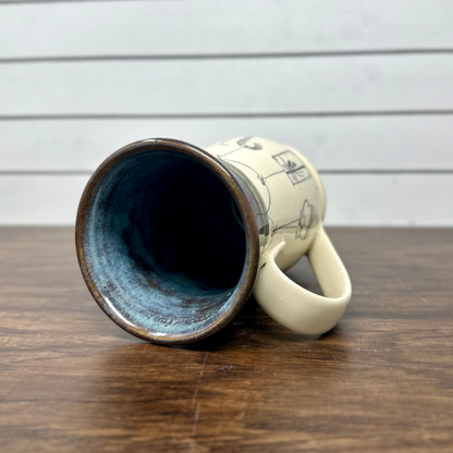 Ceramic Mug with Hand Painted Christmas Scene image 3