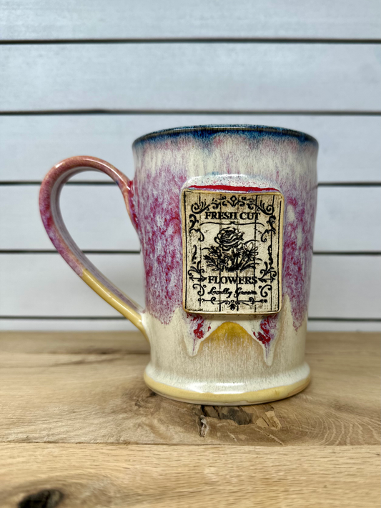 Ceramic Mug with Fresh Flowers Logo image 0