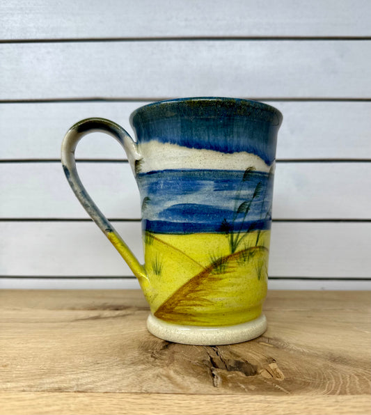 Ceramic Mug with Hand Painted Beach Scene image 0