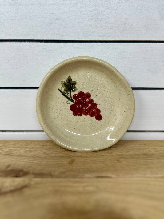 Spoon Rest Hand Painted Grapes image 0
