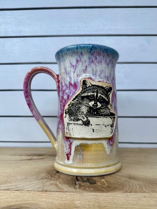 Ceramic Mug with Raccoon Logo image 0