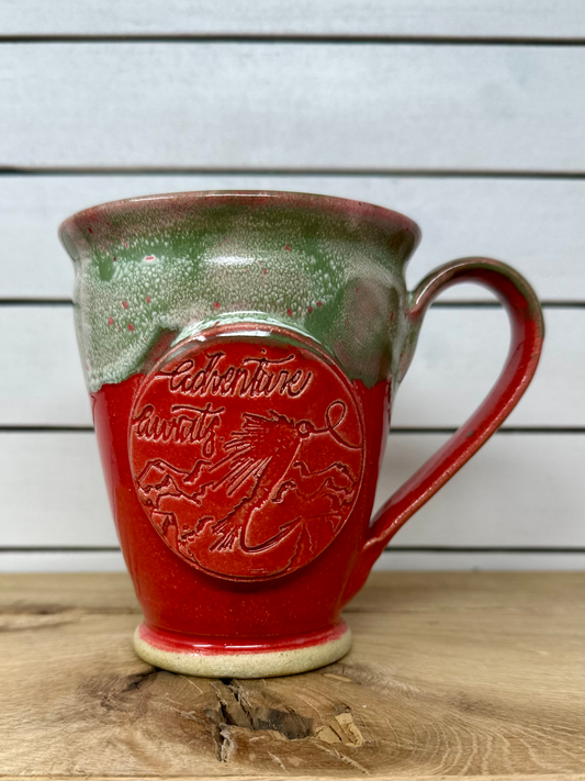 Ceramic Mug with Adventure Awaits Logo image 0