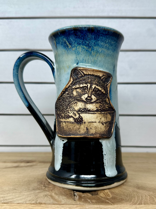 Ceramic Mug with Raccoon Logo image 0
