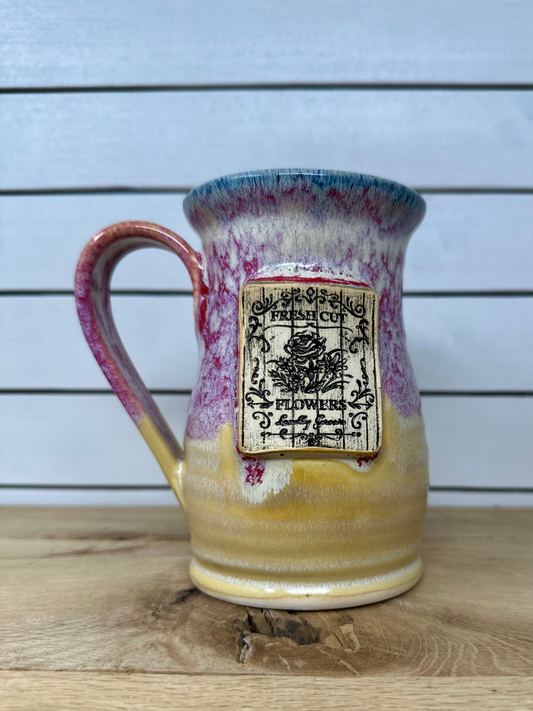 Ceramic Mug with Fresh Flowers Logo image 0