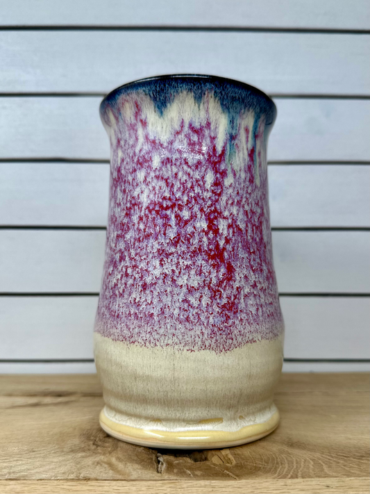 Medium Ceramic Vase in Strawberry Shortcake with Black Liner image 0
