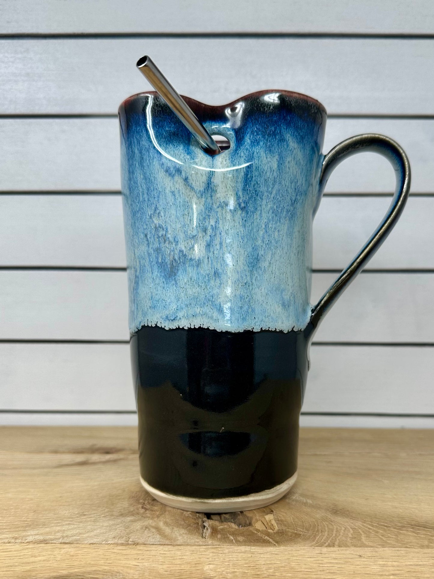 Tall Straw Tumbler with Handle