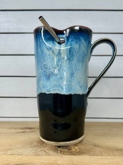 Tall Straw Tumbler with Handle