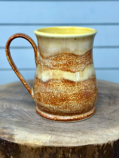 Handcrafted Pottery Golden Brown Speckles Mug