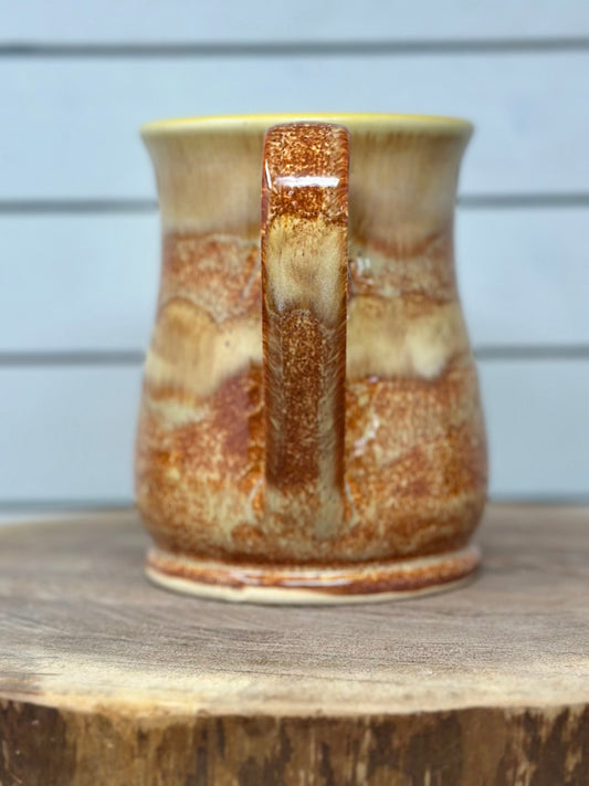 Handcrafted Pottery Golden Brown Speckles Mug