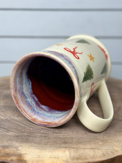 Hand Painted Holiday Doodles Mug