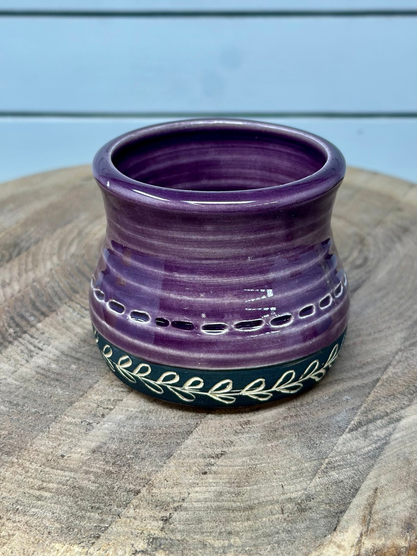 Carved Succulent Vessel