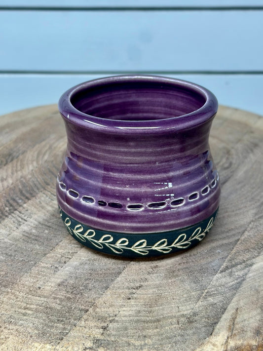 Carved Succulent Vessel