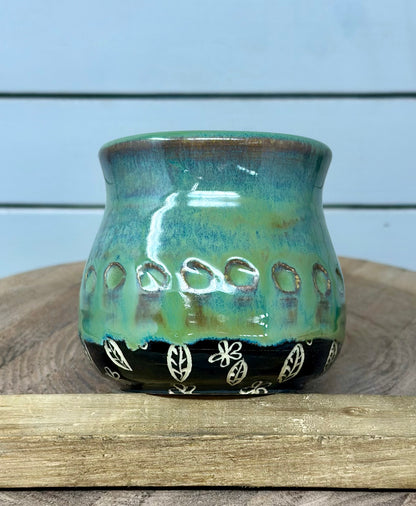 Carved Succulent Vessel