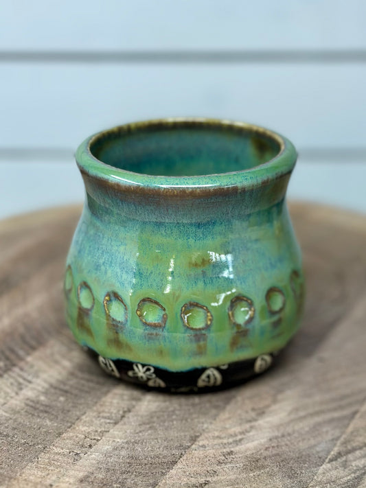 Carved Succulent Vessel