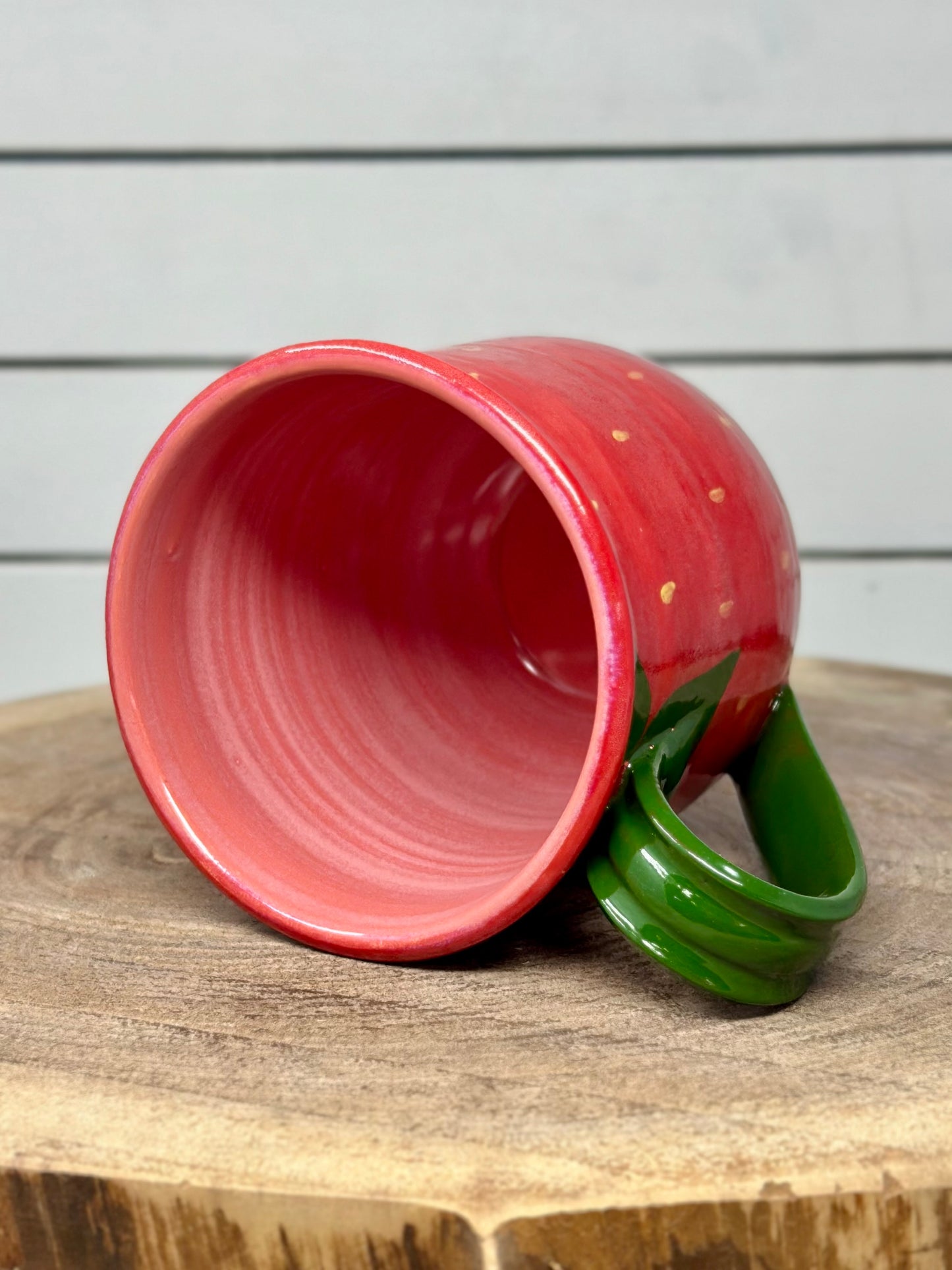 Hand Painted Strawberry Mug