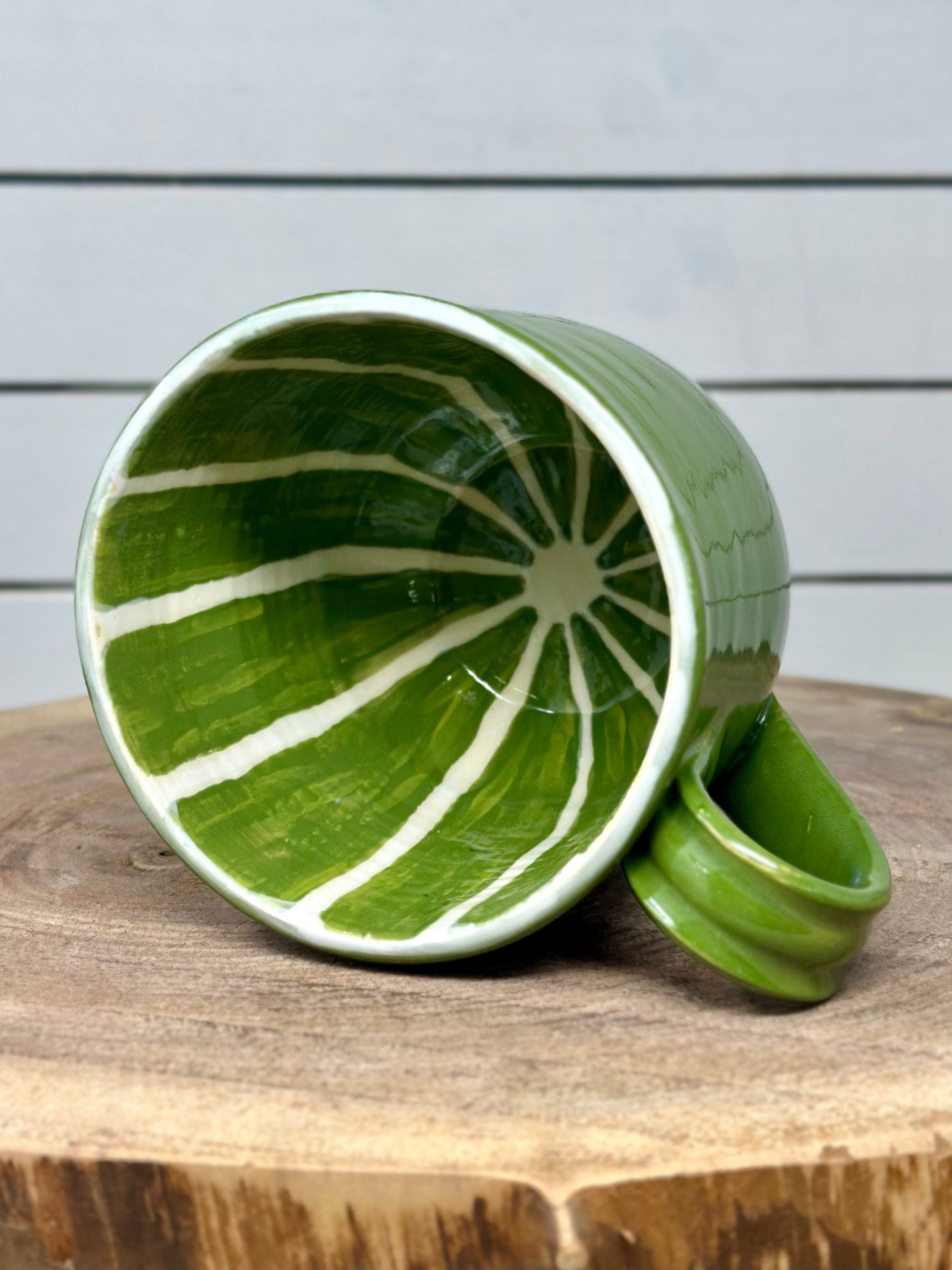 Hand Painted Lime Mug