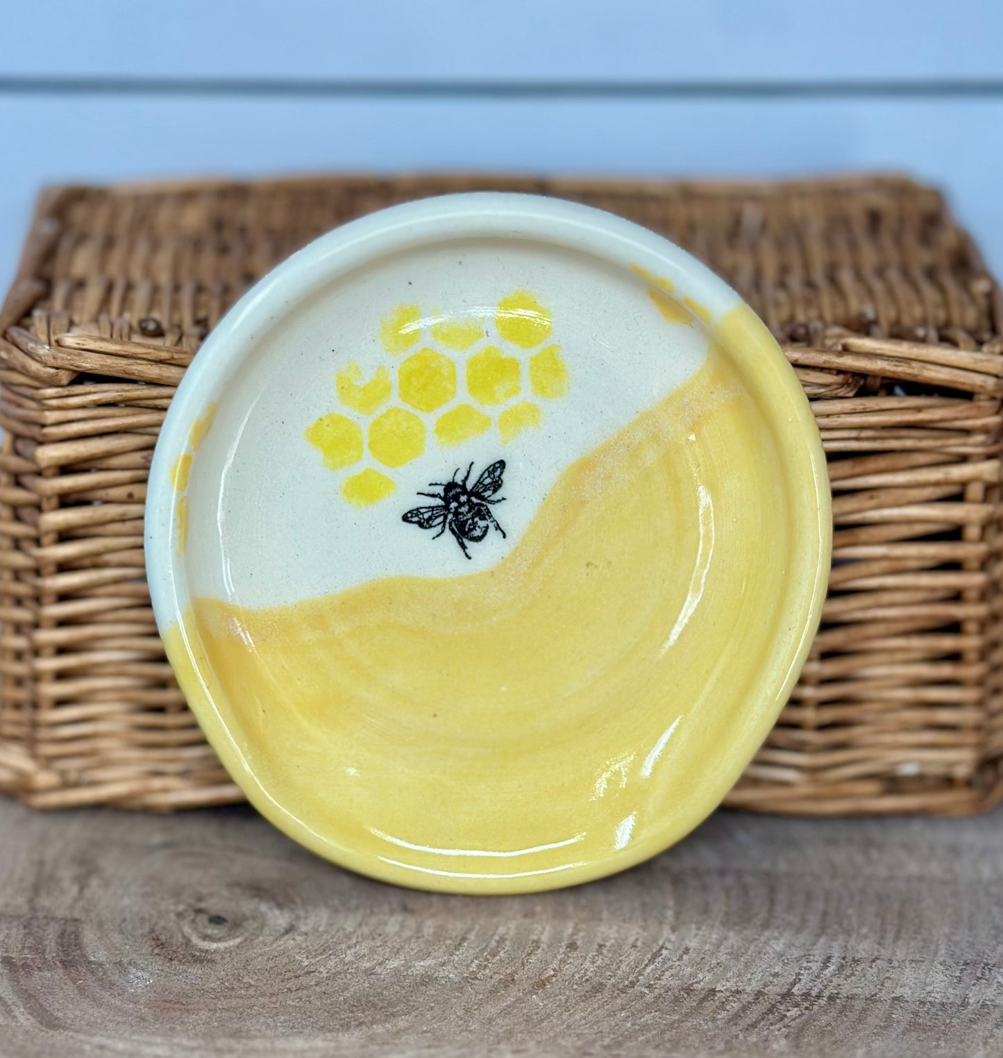 Hand Painted Spoon Rest with Bee