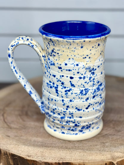 Ceramic Mug in Speckled Blue